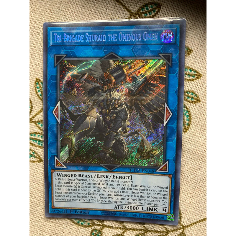 [LiLy_Yugioh] Lá bài Tri-Brigade Shuraig the Ominous Omen - MP21-EN198 - Ultra Rare 1st