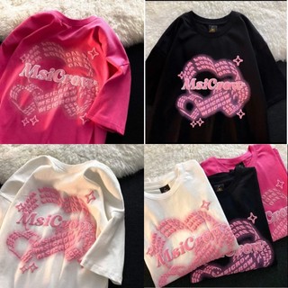 Áo trái tim MSICROW in nổi hot trend chất cotton