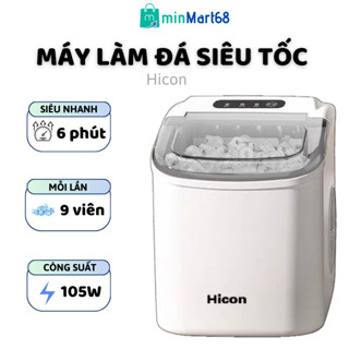 Máy Làm Đá Viên Mini Siêu Tốc 6 PHÚT XIAOMI HICON cao cấp, Tủ Lạnh Làm Đá MINI Gia Đình Bảo Hành Lâu Dài