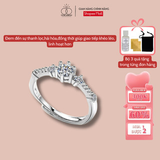 Nhẫn bạc Tyche Flower thiết kế đơn giản, phong cách Hàn Quốc sản xuất thủ công dành cho cả nam và nữ