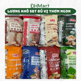  500gr Lương khô mini SBT vị ăn kiêng gạo lứt yến mạch ruốc thịt hạnh nhân óc chó hạt điều mè đen matcha socola c 
