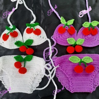 đồ bơi bikini len handmade cho bé