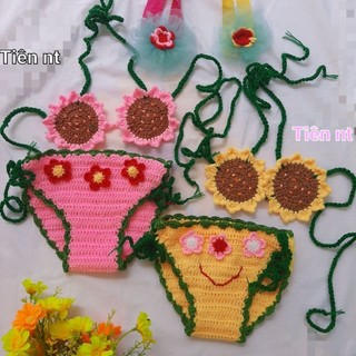 đồ bơi bikini len handmade cho bé