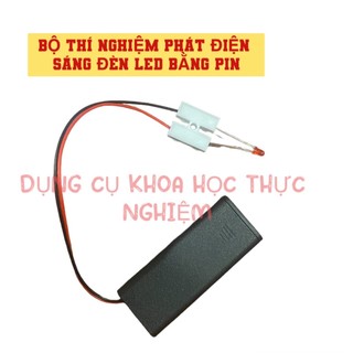 Khoa học thực nghiệm - bộ thí nghiệm phát điện sáng đèn led bằng năng lượng pin dùng học stem steam diy - kh0289