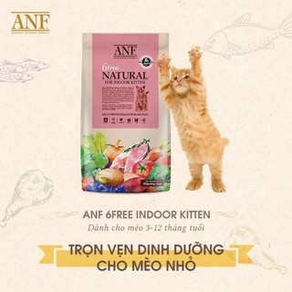 (400G) THỨC ĂN HẠT CHO MÈO ANF 6FREE INDOOR