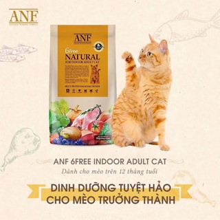 (400G) THỨC ĂN HẠT CHO MÈO ANF 6FREE INDOOR