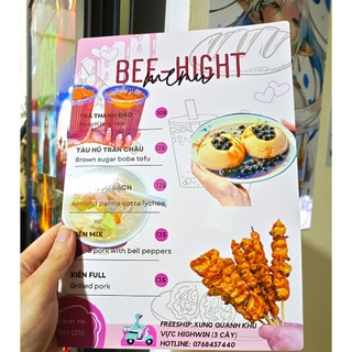 Menu ép plastic bóng cứng