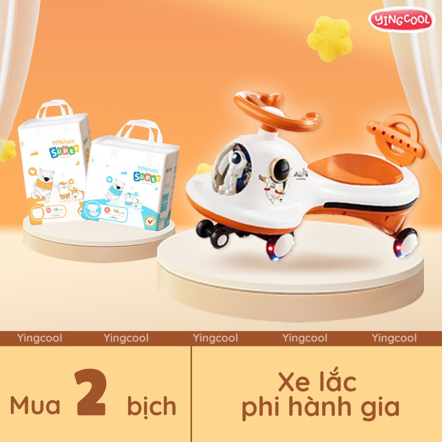 (TẶNG XE LẮC PHI HÀNH GIA) 2 BỊCH BỈM YINGCOOL SUPER