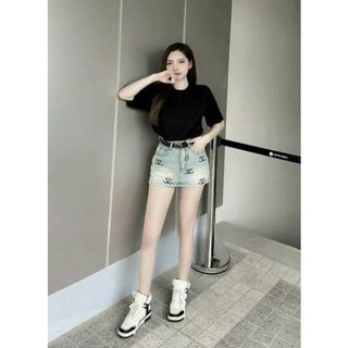 Chân váy nữ - váy jean ngắn chữ a thuê cheuer hàng qc