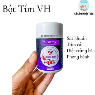 Bột tím sát trùng tắm cá kmn04 vh 50g cho bể cá cảnh