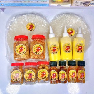 Combo 14 món avagi - 300g bánh tráng - 3 tóp mỡ - 3 chai bơ