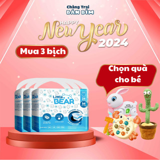  Tã Bỉm Quần đóng Đêm Little Bear size M26/L24/XL22 cho bé, thấm hút vượt trội, 2 lớp chống tràn