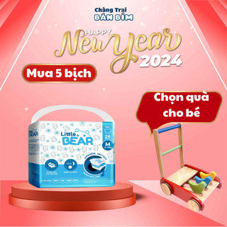  Tã Bỉm Little Bear, Tã Bỉm ban đêm, siêu thấm hút, 2 lớp chống tràn, siêm mềm mịn