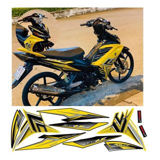 Tem exciter 135 lc vàng đen