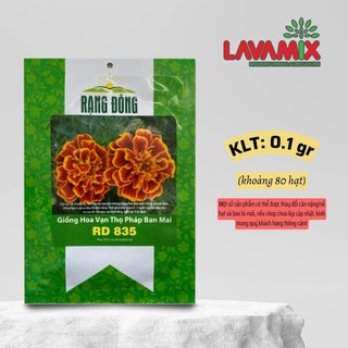 Hạt giống Hoa Vạn Thọ Pháp Nhiều Màu Rado 925 (0,1g~ hạt) hiệu Rạng Đông sinh trưởng khoẻ | Green House