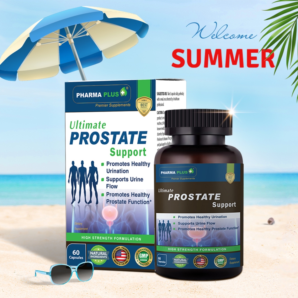 Viên Uống Hỗ Trợ Tuyến Tiền Liệt, Giảm Tiểu Đêm, Tiểu Nhiều Pharma Plus | Ultimate Prostate Support Nhập Mỹ - Lọ 60 viên