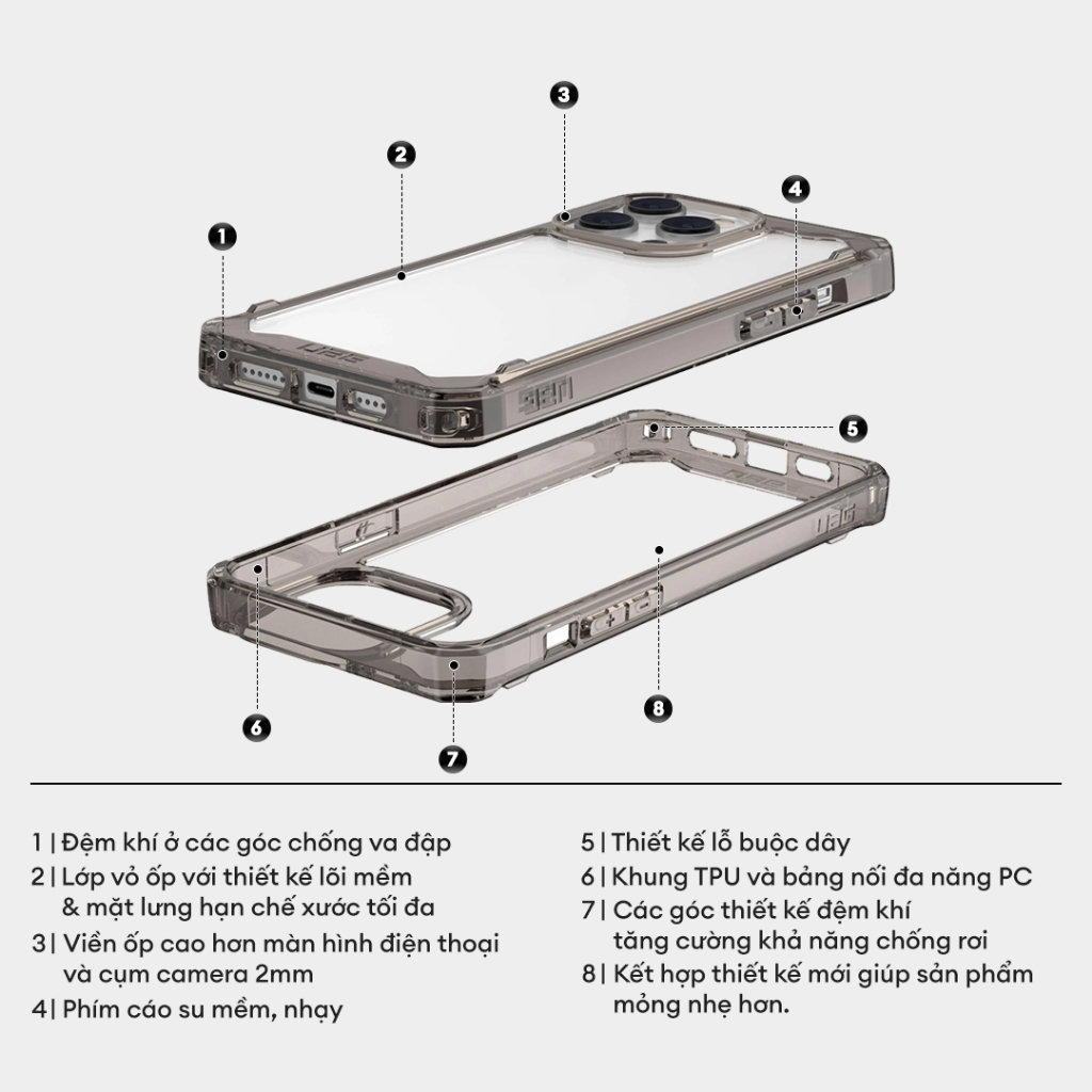 Ốp Lưng Chống Sốc UAG Plyo Cho iPhone 15 Pro