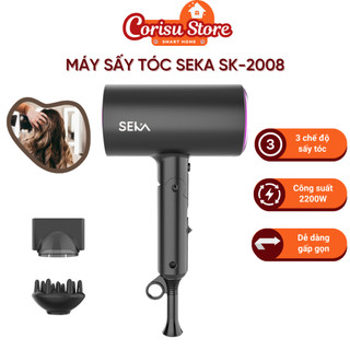 Máy sấy tóc tạo kiểu SEKA SK2008 thiết kế dễ dàng gấp gọn, công suất lớn 2 chiều nóng lạnh sấy nhanh khô, 3 chế độ