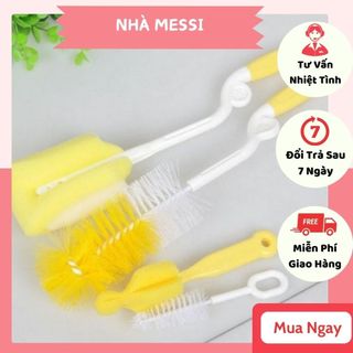 [Hàng Loại 1] Cọ bình sữa và núm ty 4 chi tiết tiện lợi cho mẹ VÀ BÉ