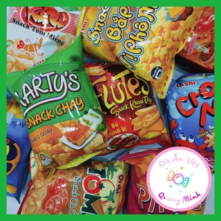 Combo 10 gói Bim bim Oishi 32g đủ vị ngẫu nhiên giòn sụn thơm cay ngon hấp dẫn, đồ ăn vặt cổng trường hot nhất