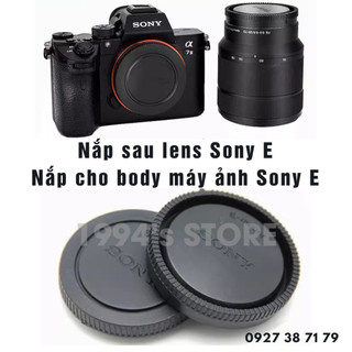 FREESHIP Nắp đậy body, nắp đậy sau lens Sony Nex (ngàm Sony E/FE), cáp body máy Sony, cáp sau lens Sony - Cap lens