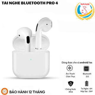 Tai nghe bluetooth 5.0 không dây mini pro4 tws tai nghe nhét tai nhỏ gọn - tomada hot