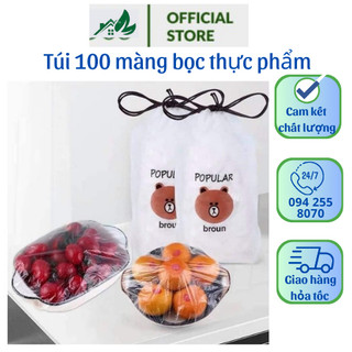 Túi 100 màng bọc thực phẩm co giãn gấu, Túi gấu màng bọc thực phẩm