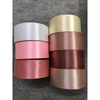 Sỉ Ruy băng lụa Satin 4cm cuộn 20m (5 cuộn/ cây) làm hoa lụa, gói quà