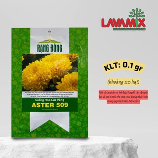 Hạt giống Hoa Cúc Vàng Aster 509 (0,1g~110 hạt) hiệu Rạng Đông trồng quanh năm, sinh trưởng khỏe | Green House