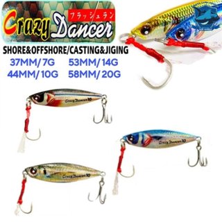 Mồi câu cá Crazy Dancer Shore Jig & Offshore Jigging, mồi Jig mẫu cá cơm chuyên câu cá măng, chéc, mú, chẽm, hồng...