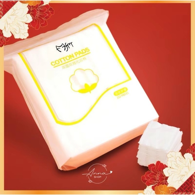 Bông tẩy trang, bông tẩy trang 222 miếng 3 lớp Cotton pads Auth