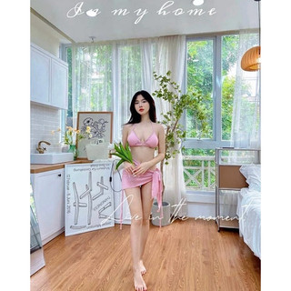 SET BIKINI HAI MẢNH BUỘC DÂY SEXY ( kèm khăn choàng eo )