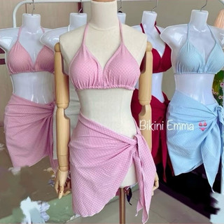 SET BIKINI HAI MẢNH BUỘC DÂY SEXY ( kèm khăn choàng eo )
