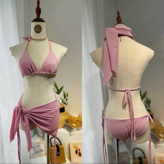 SET BIKINI HAI MẢNH BUỘC DÂY SEXY ( kèm khăn choàng eo )