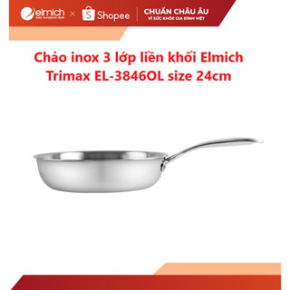 Chảo inox 3 lớp liền khối Elmich Trimax EL-3846OL size 24cm