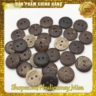 Set 30 nút gỗ dừa nhiều size, phụ liệu may rẻ