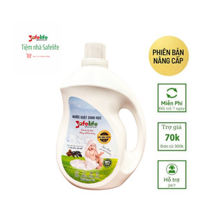 [BAO BÌ MỚI KÈM QUÀ TẶNG] Nước giặt xả Sinh học Safelife can 4L thiên nhiên an toàn diệt khuẩn cửa ngang cửa trên