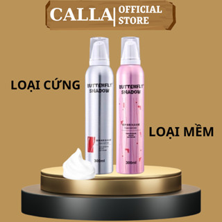 Gôm giữ nếp tóc Butterfly Shadow 300ml chính hãng, xịt bọt dạng mềm tạo kiểu và giữ nếp tóc uốn xoăn.