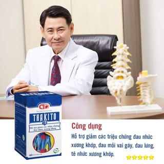 THAKITO - Thực phẩm bảo vệ sức khỏe, hỗ trợ giảm chứng đau thần kinh tọa 40v/ lọ