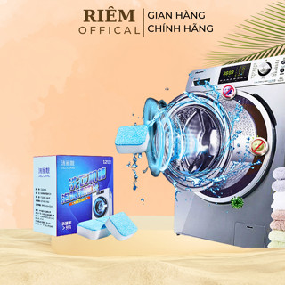 Viên Tẩy Lồng Máy Giặt Viên Vệ Sinh Lồng Máy Giặt Công Nghệ Mới Diệt khuẩn 99% và Tẩy Sạch Cặn Máy Giặt RIEM
