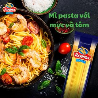 Mì spaghetti regina pasta 400g, mỳ ý spaghetti sợi tròn thơm ngon gói 400g