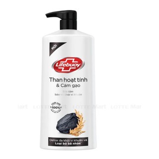 Sữa tắm Detox bảo vệ khỏi vi khuẩn Lifebuoy than hoạt tính và bạc hà 850g