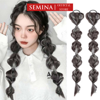 Tóc giả thắt bím đuôi ngựa SEMINA Dây buộc Tóc giả Dài Xinh Xắn Cho Nữ dễ thương thời trang Hàn Quốc xinh xắn CM13