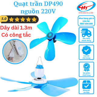 Quạt trần mini điện 220v siêu mát tiết kiệm điện, chạy êm, tiện dụng, an toàn