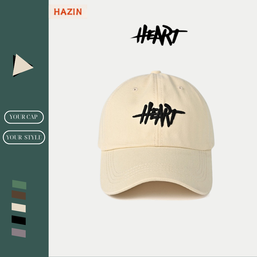 Mũ lưỡi trai HEART HZ11 HAZIN chất liệu kaki bền bỉ nhiều màu cho cả nam và nữ