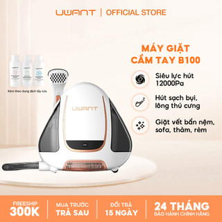Máy giặt cầm tay Uwant B100 đa năng xịt nước, phun sâu, chải, hút sạch vết bẩn sofa thảm, rèm cửa - Bảo hành 24 tháng