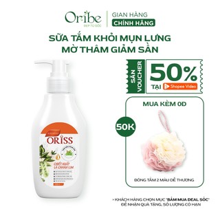  Sữa Tắm Khỏi Mụn Lưng Oriss Giảm Thâm Mụn, Viêm Nang Lông Chai 300ml