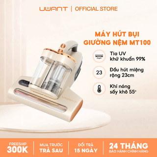 Máy hút bụi giường nệm Uwant MT100 lực hút 9kPa, sóng siêu âm diệt bọ ve, có tia UV, sấy nóng 55 độ - Bảo hành 24 tháng