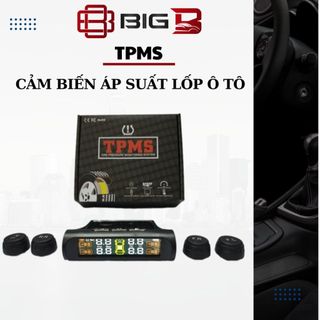 Cam Biến Áp Suất Ô TÔ TPMS -CHÍNH HÃNG- Màn Hình Led Màu Bản Tiếng Việt - Cảm Biến Van Ngoài BIG B STORE