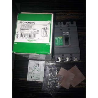 |CHÍNH HÃNG| Cầu dao MCCB EZC100N3100 SCHNEIDER, DẠNG KHỐI 3P 100A